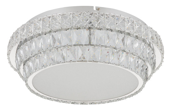 Globo Klara LED Deckenleuchte 48W CCT Verchromt, Metall Fernbedienung Nachtlicht Memoryfunktion Ø50cm 68157-48