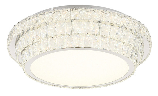 Globo LED Deckenleuchte Klara 58W dimmbar Fernbedienung CCT warm-/tageslichtweiss Verchromt klar Metall K5 Kristalle Ø60cm