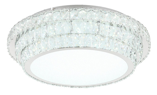 Globo LED Deckenleuchte Klara 58W dimmbar Fernbedienung CCT warm-/tageslichtweiss Verchromt klar Metall K5 Kristalle Ø60cm