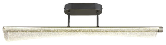 Globo LED Deckenleuchte Malinda 28W CCT warm-/neutral-/tageslichtweiss Anthrazit matt klar mit Luftblasen Metall 81x19cm