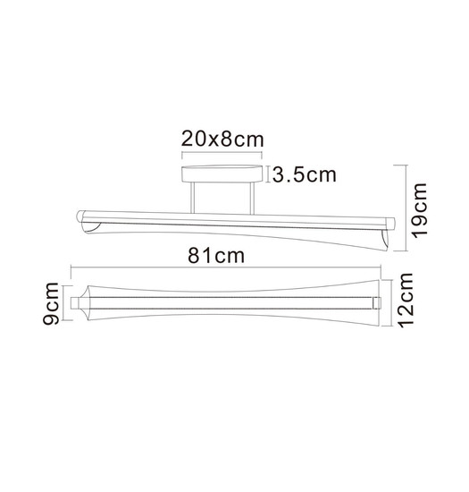 Globo LED Deckenleuchte Malinda 28W CCT warm-/neutral-/tageslichtweiss Anthrazit matt klar mit Luftblasen Metall 81x19cm