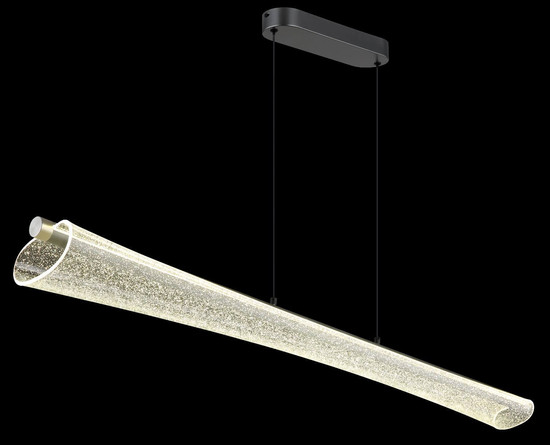 Globo LED Pendelleuchte Malinda 36W CCT warm-/neutral-/tageslichtweiss Anthrazit matt klar mit Luftblasen Metall 121x120cm