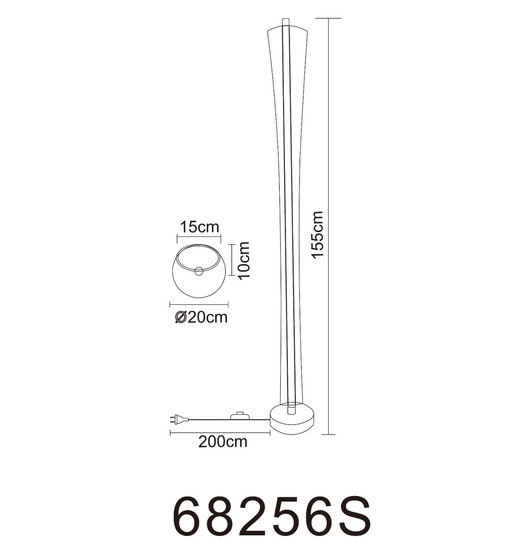 Globo LED Stehleuchte Malinda 48W CCT warm-/neutral-/tageslichtweiss Anthrazit matt klar mit Luftblasen Metall 155cm