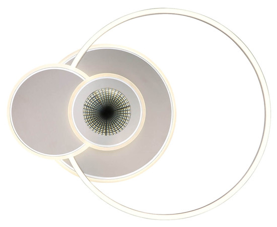 Globo LED Deckenleuchte Beltran 24W dimmbar Fernbedienung CCT warm-/tageslichtweiss Silberfarben matt gebürstet Metall Aluminium 56x45cm