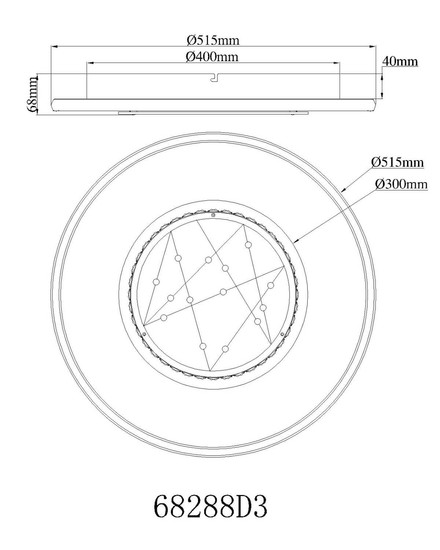 Globo LED Deckenleuchte Mirrora 40W CCT warm-/neutral-/tageslichtweiss Schwarz matt verspiegelt 3D Effekt Aluminium Glas Ø51,5cm