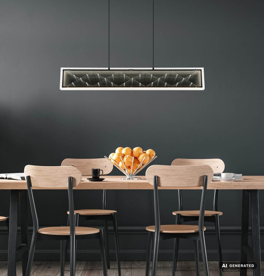 Globo LED Pendelleuchte Mirrora 40W dimmbar Fernbedienung CCT warm-/tageslichtweiss Schwarz matt verspiegelt 3D Effekt Metall Glas 120x113cm