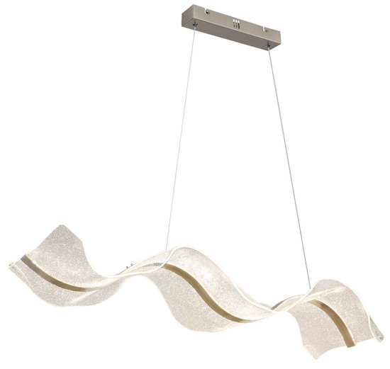 Globo LED Pendelleuchte Saque 32W dimmbar Fernbedienung CCT warm-/tageslichtweiss Nickel matt Metall 120x101cm