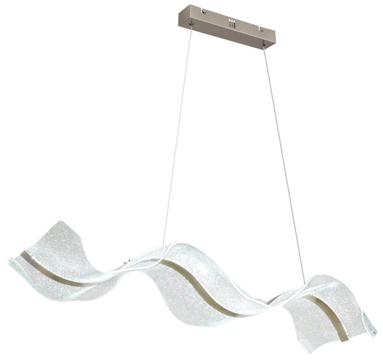 Globo LED Pendelleuchte Saque 32W dimmbar Fernbedienung CCT warm-/tageslichtweiss Nickel matt Metall 120x101cm