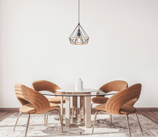 Globo Ulleu E27 Hängeleuchte 60W Schwarz, Metall Ø38cm 69029