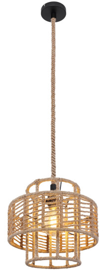 Globo Ulleu E27 Hängeleuchte 60W Schwarz Matt, Metall Ø35cm 69068H