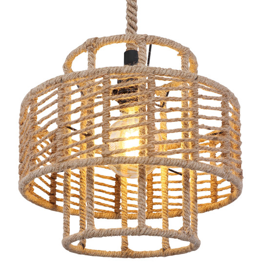 Globo Ulleu E27 Hängeleuchte 60W Schwarz Matt, Metall Ø35cm 69068H