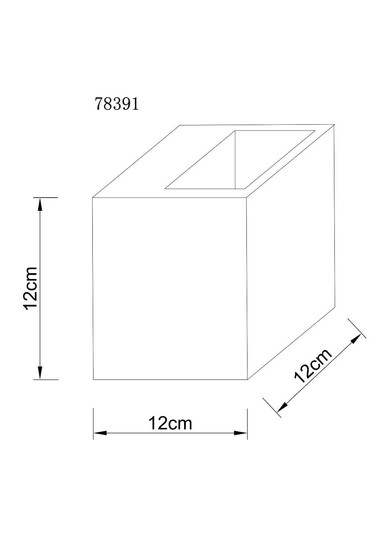 Globo LED Wandleuchte Rojas 6W warmweiss Weiß matt Metall Travertine Stein 12x12cm