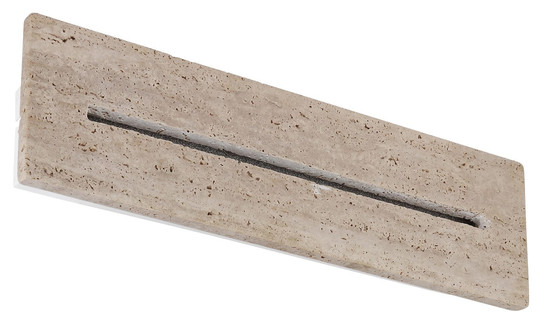 Globo LED Wandleuchte Rojas 17W warmweiss Weiß matt Metall Travertine Stein 40x11cm