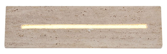 Globo LED Wandleuchte Rojas 17W warmweiss Weiß matt Metall Travertine Stein 40x11cm