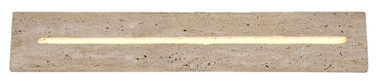Globo LED Wandleuchte Rojas 21W warmweiss Weiß matt Metall Travertine Stein 60x11cm
