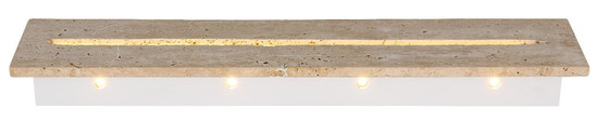 Globo LED Wandleuchte Rojas 21W warmweiss Weiß matt Metall Travertine Stein 60x11cm