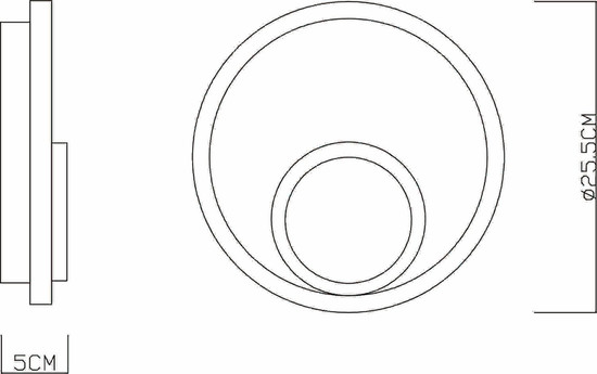 Globo LED Wandleuchte Villa 16W warmweiss grau Metall Ø25,5cm
