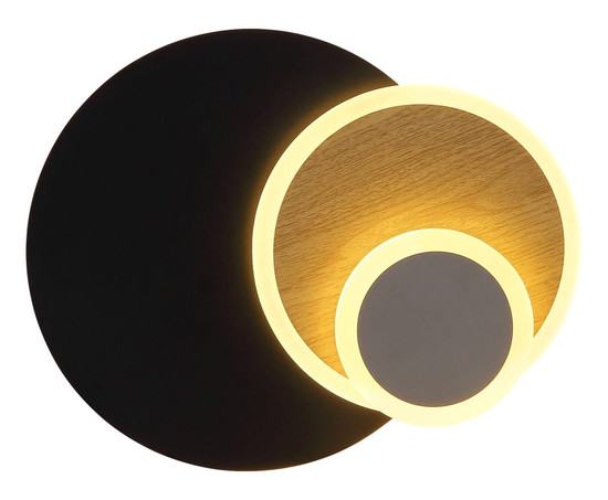 Globo LED Wandleuchte Odonell 20W warmweiss Schwarz matt Metall 30x23cm