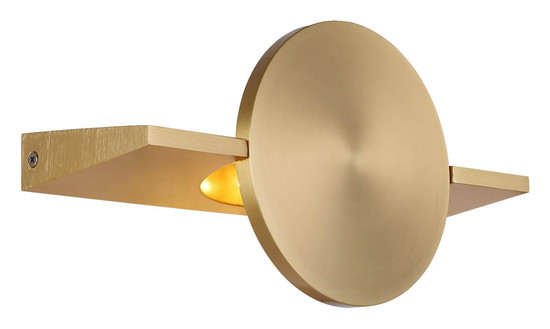 Globo LED Wandleuchte Jasper 3W warmweiss Messingfarben matt Metall Aluminium 28x15cm