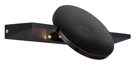 Globo LED Wandleuchte Jasper 3W warmweiss Schwarz-chrom matt Metall Aluminium 28x15cm