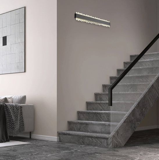 Globo Stalagmita LED Wandleuchte 12W Neutralweiß Schwarz Matt, Metall 8cm 78420-12