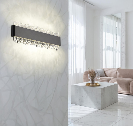 Globo Stalagmita LED Wandleuchte 8W Neutralweiß Schwarz Matt, Metall 8cm 78420-8