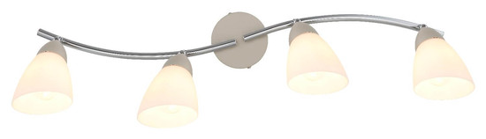 Globo Strahler Paula 4-flammig E14 Sandfarben matt Metall Glas 70x21cm