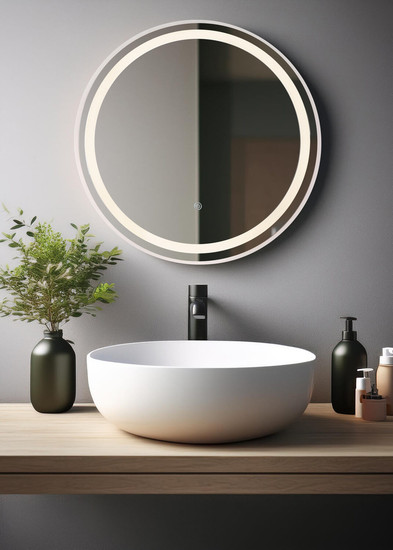 Globo Rivas LED Spiegel 10W CCT Spiegel Memoryfunktion Ø50cm 84035