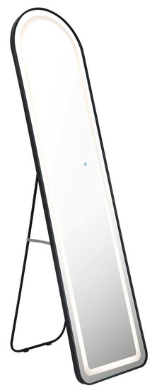 Globo LED Spiegelleuchte Claud 16W dimmbar CCT warm-/neutral-/tageslichtweiss Schwarz matt Metall Spiegel 160x50cm