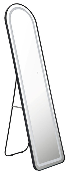 Globo LED Spiegelleuchte Claud 16W dimmbar CCT warm-/neutral-/tageslichtweiss Schwarz matt Metall Spiegel 160x50cm