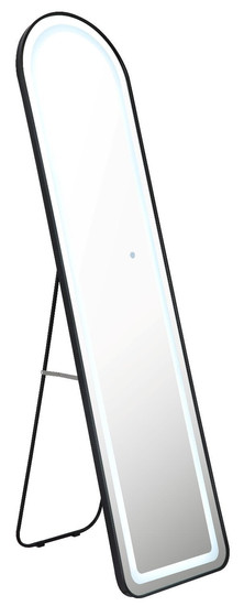 Globo LED Spiegelleuchte Claud 16W dimmbar CCT warm-/neutral-/tageslichtweiss Schwarz matt Metall Spiegel 160x50cm