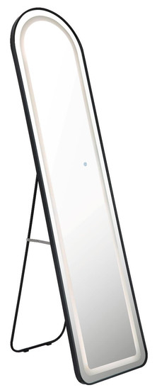 Globo LED Spiegelleuchte Claud 16W dimmbar CCT warm-/neutral-/tageslichtweiss Schwarz matt Metall Spiegel 160x50cm