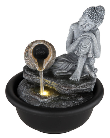 Globo Fontana LED Brunnen 0,13W Schwarz Matt 19cm 93039
