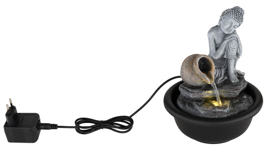 Globo Fontana LED Brunnen 0,13W Schwarz Matt 19cm 93039