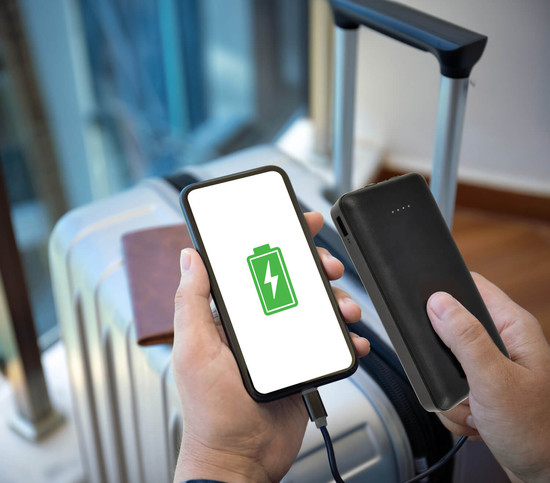 Globo Powerbank Powerbank Schwarz Matt 3,3cm 98695