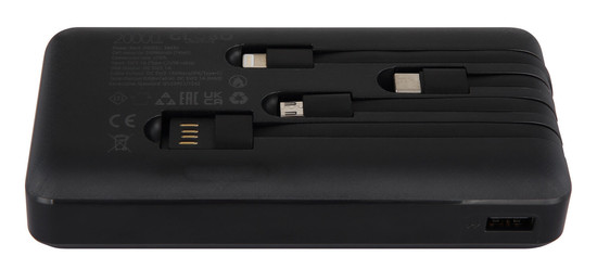 Globo Powerbank Powerbank Schwarz Matt 3,3cm 98695