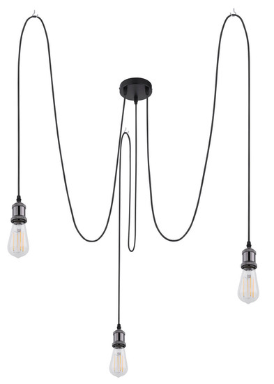 Globo Oliver E27 Hängeleuchte 3-fach 40W Schwarz, Metall 100cm A31-3