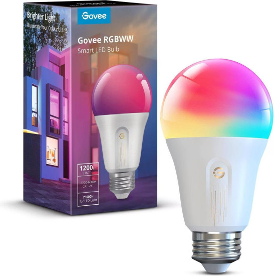 Govee Smarte LED Lampe E27, RGBWW, WLAN & Bluetooth, DreamView 1200Lm, wie 75W H60093C1