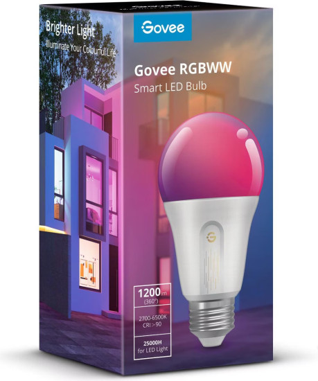 Govee Smarte LED Lampe E27, RGBWW, WLAN & Bluetooth, DreamView 1200Lm, wie 75W H60093C1