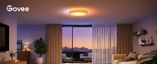 Govee Smarte LED Deckenleuchte 38cm, RGBWW + RGBIC, Musik-Sync, DreamView, 3500Lm Weißlicht H60A6C01