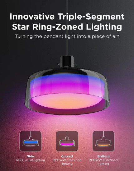 Govee Smarte LED Pendelleuchte mit RGBICWW und vollwertigem Weißlicht H60C13F1