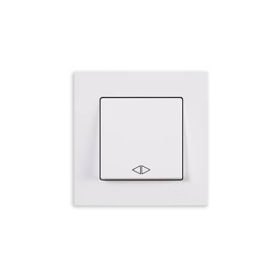 Gunsan Eqona Kreuzschalter Schalter Weiss, schnelle Kabel-Steckverbindung