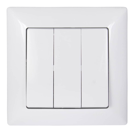 Gunsan Visage 3-fach Schalter Serienschalter Unterputz Weiss