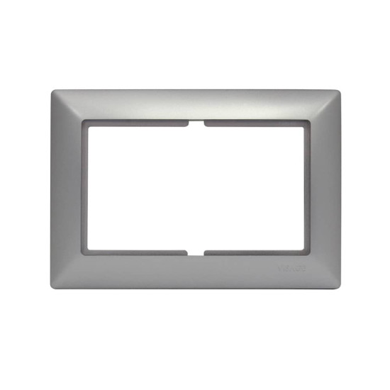 Gunsan Visage 2-fach Rahmen für 2-fach Steckdose Silber