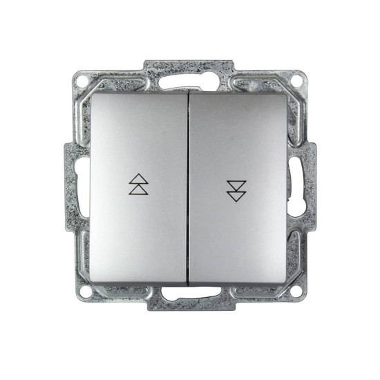 Gunsan Visage Jalousietaster Rolladentaster Unterputz Silber