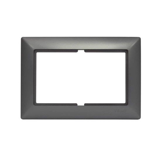 Gunsan Visage 2-fach Rahmen für 2-fach Steckdose Dunkelsilber