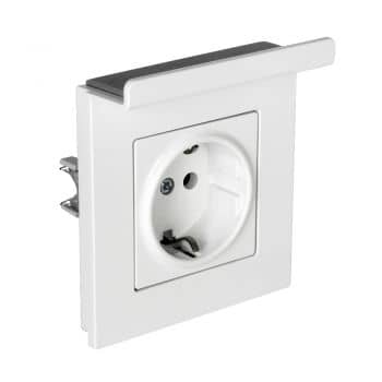 Gunsan Eqona Pratic Steckdose Unterputz Weiss mit Handy-Halterung