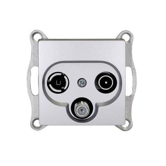 Gunsan Visage Multimedia Sat TV Radio Antennendose Silber