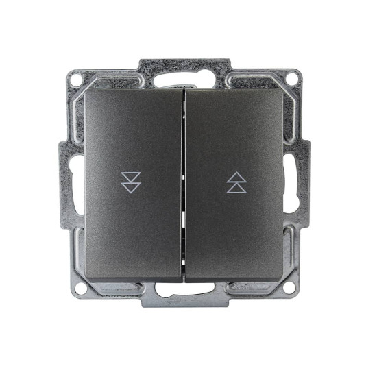 Gunsan Visage Jalousietaster Rolladentaster Unterputz Dunkelsilber