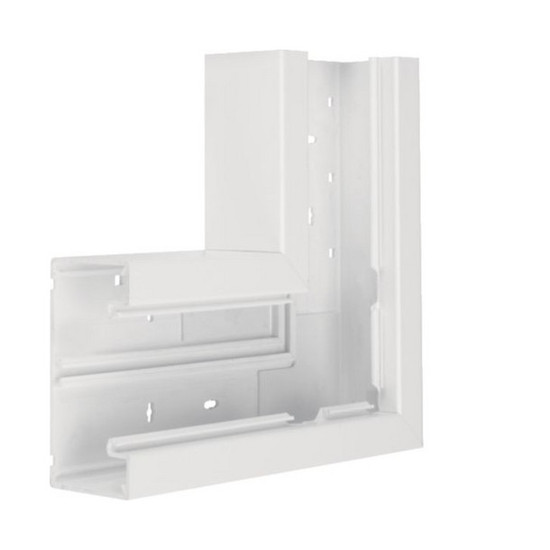 Hager BR6513059016 Flachwinkel aus Grundprofil zu BR 68x130mm Oberteil 80mm in verkehrsweiß